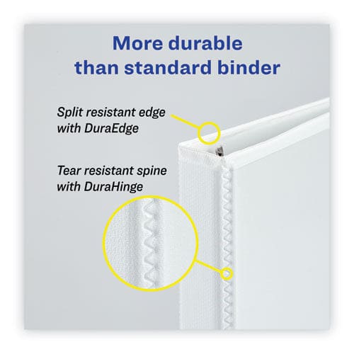 Avery Heavy-duty Non Stick View Binder With Durahinge And Slant Rings 3 Rings 1 Capacity 11 X 8.5 White 4/pack - School Supplies - Avery®