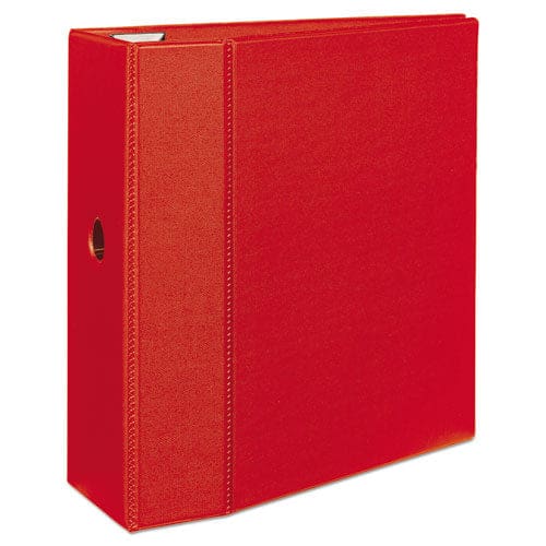 Avery Heavy-duty Non-view Binder With Durahinge Locking One Touch Ezd Rings And Thumb Notch 3 Rings 5 Capacity 11 X 8.5 Red - School