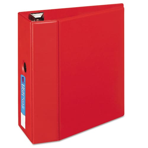 Avery Heavy-duty Non-view Binder With Durahinge Locking One Touch Ezd Rings And Thumb Notch 3 Rings 5 Capacity 11 X 8.5 Red - School