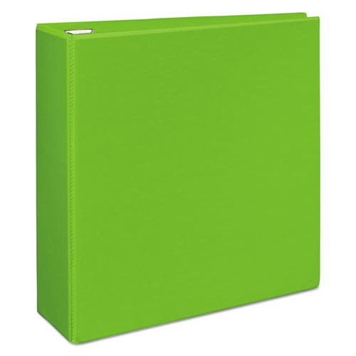 Avery Heavy-duty View Binder With Durahinge And Locking One Touch Ezd Rings 3 Rings 4 Capacity 11 X 8.5 Chartreuse - School Supplies -