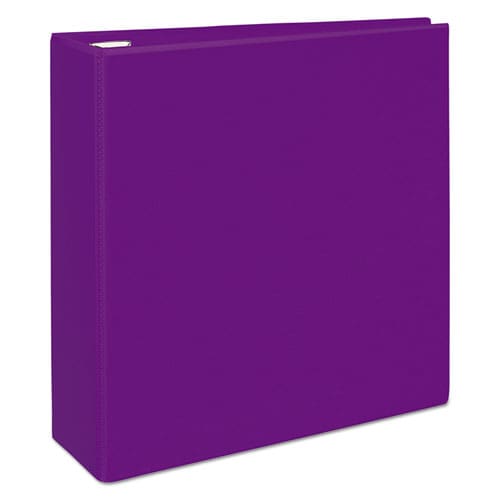 Avery Heavy-duty View Binder With Durahinge And Locking One Touch Ezd Rings 3 Rings 4 Capacity 11 X 8.5 Purple - School Supplies - Avery®