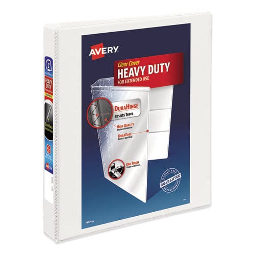 Avery Heavy-duty View Binder With Durahinge And Locking One Touch Ezd Rings 3 Rings 4 Capacity 11 X 8.5 Red - School Supplies - Avery®