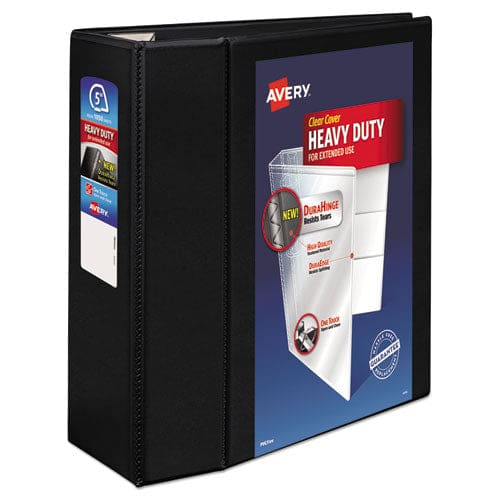 Avery Heavy-duty View Binder With Durahinge And Locking One Touch Ezd Rings 3 Rings 5 Capacity 11 X 8.5 Black - School Supplies - Avery®