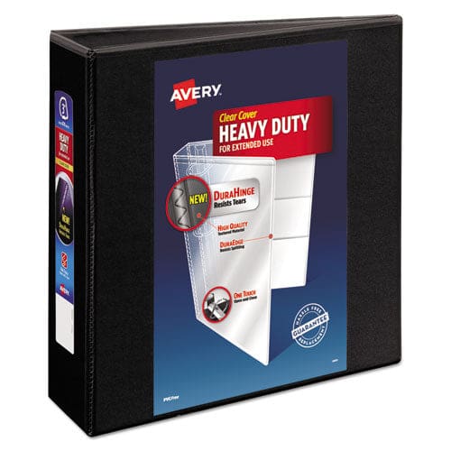 Avery Heavy-duty View Binder With Durahinge And Locking One Touch Ezd Rings 3 Rings 3 Capacity 11 X 8.5 Black - School Supplies - Avery®