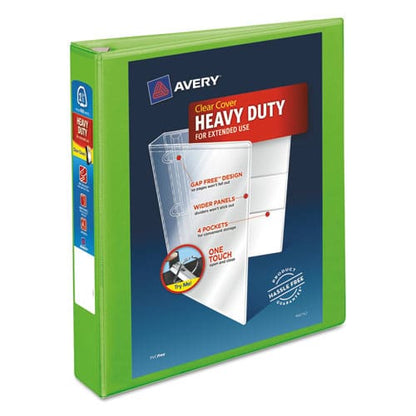 Avery Heavy-duty View Binder With Durahinge And One Touch Ezd Rings 3 Rings 1.5 Capacity 11 X 8.5 Chartreuse - School Supplies - Avery®