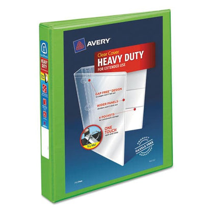 Avery Heavy-duty View Binder With Durahinge And One Touch Ezd Rings 3 Rings 1 Capacity 11 X 8.5 Chartreuse - School Supplies - Avery®