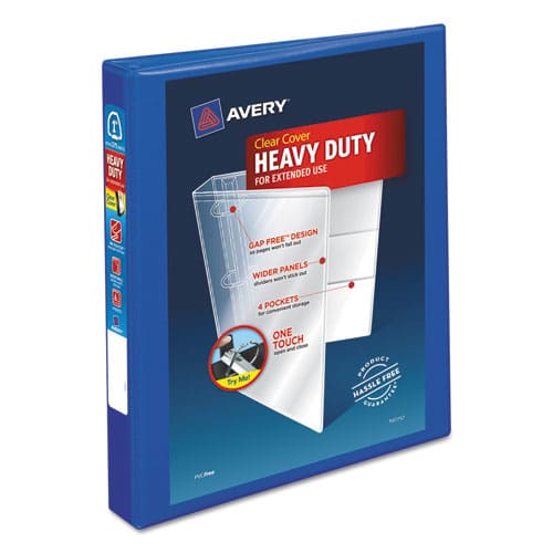 Avery Heavy-duty View Binder With Durahinge And One Touch Ezd Rings 3 Rings 1 Capacity 11 X 8.5 Pacific Blue - School Supplies - Avery®