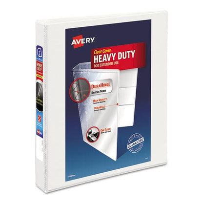 Avery Heavy-duty View Binder With Durahinge And One Touch Ezd Rings 3 Rings 1 Capacity 11 X 8.5 White - School Supplies - Avery®