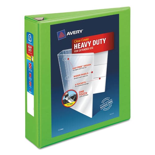 Avery Heavy-duty View Binder With Durahinge And One Touch Ezd Rings 3 Rings 2 Capacity 11 X 8.5 Chartreuse - School Supplies - Avery®