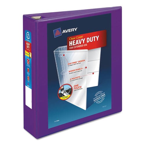 Avery Heavy-duty View Binder With Durahinge And One Touch Ezd Rings 3 Rings 2 Capacity 11 X 8.5 Purple - School Supplies - Avery®