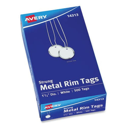 Avery Heavyweight Stock Metal Rim Tags 1.25 Dia White 500/box - Office - Avery®