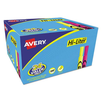 Avery Hi-liter Desk-style Highlighter Value Pack Assorted Ink Colors Chisel Tip Assorted Barrel Colors 24/pack - School Supplies - Avery®