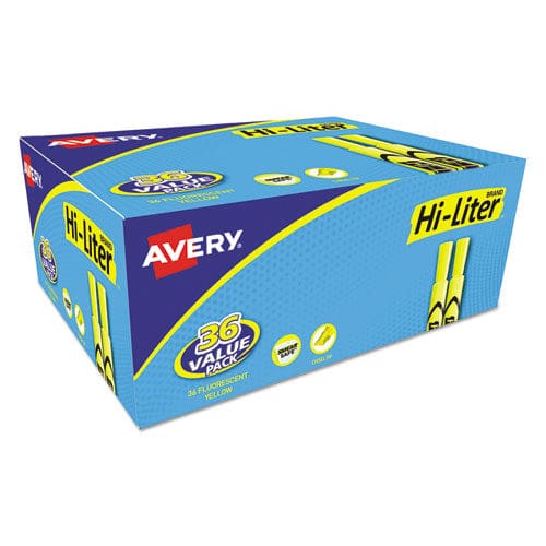 Avery Hi-liter Desk-style Highlighters Light Blue Ink Chisel Tip Light Blue/black Barrel Dozen - School Supplies - Avery®