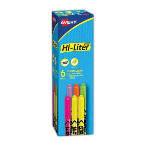Avery Hi-liter Pen-style Highlighters Assorted Ink Colors Chisel Tip Assorted Barrel Colors 6/set - School Supplies - Avery®