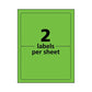 Avery High-visibility Permanent Laser Id Labels 5.5 X 8.5 Neon Green 200/box - Office - Avery®