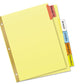 Avery Insertable Big Tab Dividers 5-tab Double-sided Gold Edge Reinforcing 11 X 8.5 Buff Assorted Tabs 1 Set - School Supplies - Avery®