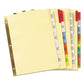 Avery Insertable Big Tab Dividers 5-tab Double-sided Gold Edge Reinforcing 11 X 8.5 Buff Clear Tabs 24 Sets - School Supplies - Avery®
