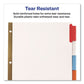 Avery Insertable Big Tab Dividers 5-tab Double-sided Gold Edge Reinforcing 11 X 8.5 White Assorted Tabs 1 Set - School Supplies - Avery®