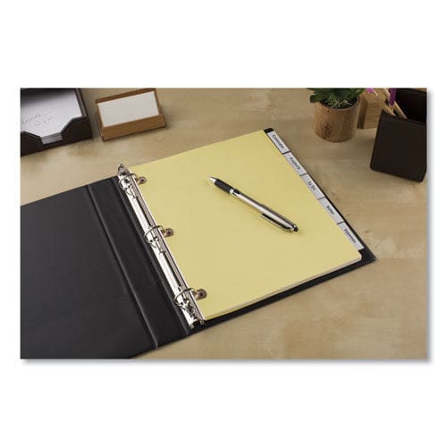 Avery Insertable Big Tab Dividers 5-tab Single-sided Copper Edge Reinforcing 11 X 8.5 Buff Clear Tabs 1 Set - School Supplies - Avery®