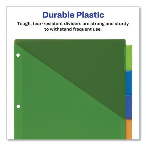 Avery Insertable Big Tab Plastic 2-pocket Dividers 5-tab 11.13 X 9.25 Assorted 1 Set - School Supplies - Avery®