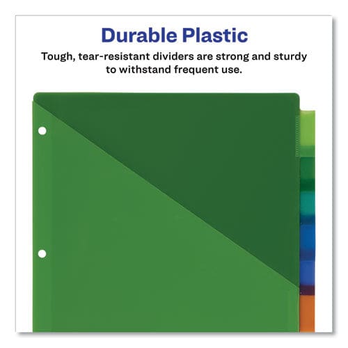Avery Insertable Big Tab Plastic 2-pocket Dividers 8-tab 11.13 X 9.25 Assorted 1 Set - School Supplies - Avery®