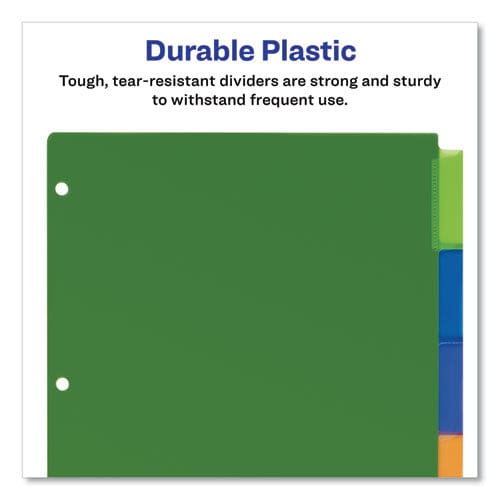 Avery Insertable Big Tab Plastic Dividers 5-tab 11 X 8.5 Assorted 1 Set - School Supplies - Avery®