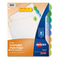 Avery Insertable Style Edge Tab Plastic 1-pocket Dividers 8-tab 11.25 X 9.25 Translucent 1 Set - School Supplies - Avery®