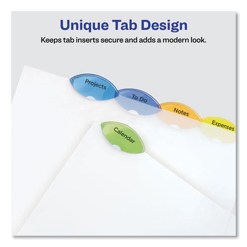 Avery Insertable Style Edge Tab Plastic Dividers 5-tab 11 X 8.5 Translucent 1 Set - School Supplies - Avery®
