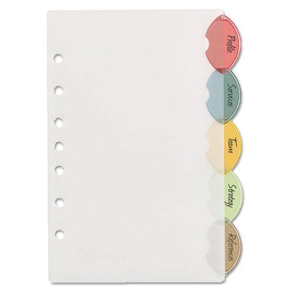 Avery Insertable Style Edge Tab Plastic Dividers 7-hole Punched 5-tab 8.5 X 5.5 Translucent 1 Set - School Supplies - Avery®
