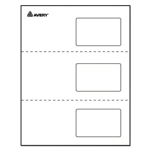 Avery Laminated Laser/inkjet Id Cards 2 1/4 X 3 1/2 White 30/box - Office - Avery®