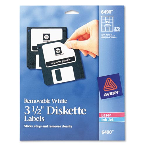 Avery Laser/inkjet 3.5 Diskette Labels White 375/pack - Technology - Avery®