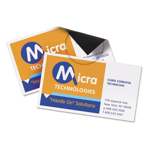 Avery Magnetic Business Cards Inkjet 2 X 3.5 White 30 Cards 10 Cards/sheet 3 Sheets/pack - Office - Avery®