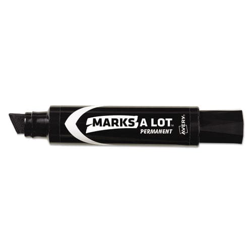 Avery Marks A Lot Extra-large Desk-style Permanent Marker Extra-broad Chisel Tip Red (24147) - School Supplies - Avery®
