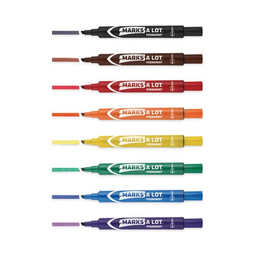 Avery Marks A Lot Large Desk-style Permanent Marker Broad Chisel Tip Assorted Colors 12/set (24800) - School Supplies - Avery®