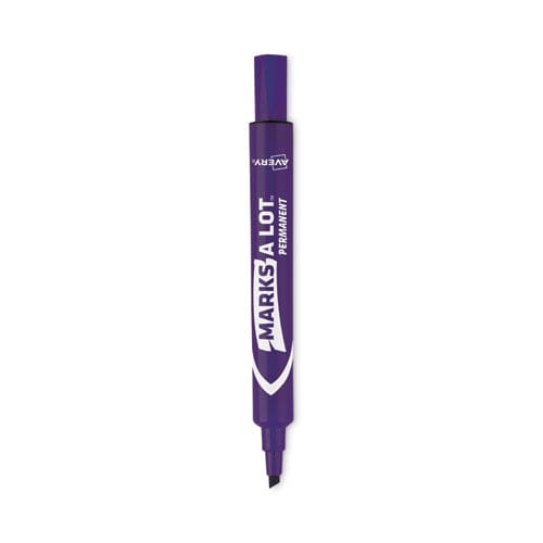 Avery Marks A Lot Large Desk-style Permanent Marker Broad Chisel Tip Purple Dozen (8884) - School Supplies - Avery®