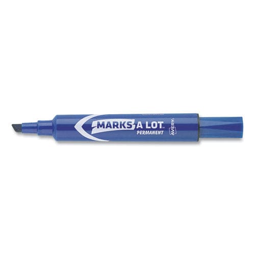 Avery Marks A Lot Regular Desk-style Permanent Marker Broad Chisel Tip Blue Dozen (7886) - School Supplies - Avery®