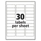 Avery Matte Clear Easy Peel Mailing Labels W/ Sure Feed Technology Inkjet Printers 1 X 2.63 Clear 30/sheet 10 Sheets/pack - Office - Avery®