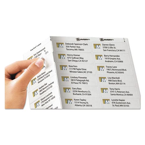 Avery Matte Clear Easy Peel Mailing Labels W/ Sure Feed Technology Inkjet Printers 1 X 2.63 Clear 30/sheet 25 Sheets/pack - Office - Avery®