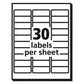 Avery Matte Clear Easy Peel Mailing Labels W/ Sure Feed Technology Laser Printers 1 X 2.63 Clear 30/sheet 10 Sheets/pack - Office - Avery®