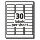 Avery Matte Clear Easy Peel Mailing Labels W/ Sure Feed Technology Laser Printers 1 X 2.63 Clear 30/sheet 50 Sheets/box - Office - Avery®
