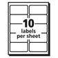 Avery Matte Clear Easy Peel Mailing Labels W/ Sure Feed Technology Laser Printers 2 X 4 Clear 10/sheet 50 Sheets/box - Office - Avery®