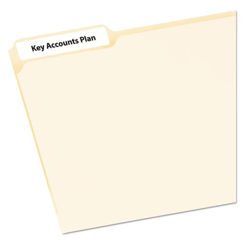 Avery Mini-sheets Permanent File Folder Labels 0.66 X 3.44 White 12/sheet 25 Sheets/pack - Office - Avery®