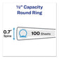 Avery Mini Size Durable View Binder With Round Rings 3 Rings 0.5 Capacity 8.5 X 5.5 White - School Supplies - Avery®