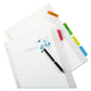 Avery Movable Tab Dividers With Color Tabs 5-tab 11 X 8.5 White 1 Set - School Supplies - Avery®