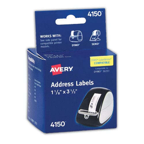 Avery Multipurpose Thermal Labels 1.13 X 3.5 White 130/roll 2 Rolls/pack - Office - Avery®