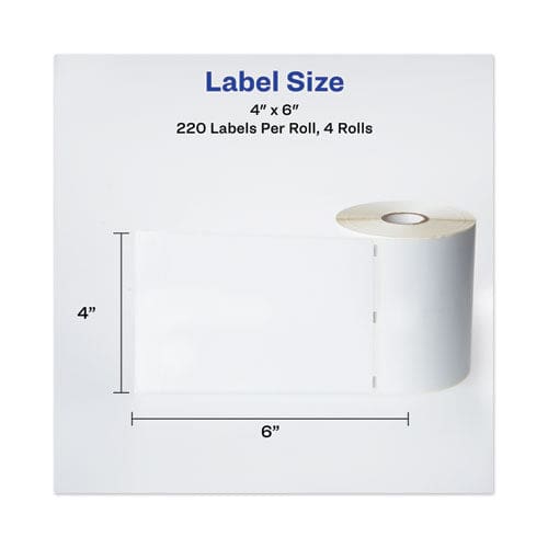 Avery Multipurpose Thermal Labels 4 X 6 White 220/roll 4 Rolls/pack - Office - Avery®