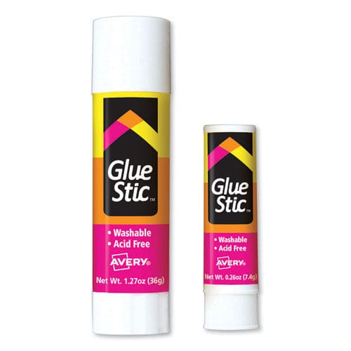 Avery Permanent Glue Stic 0.26 Oz Applies White Dries Clear - School Supplies - Avery®