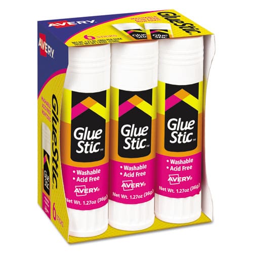 Avery Permanent Glue Stic 1.27 Oz Applies Purple Dries Clear - School Supplies - Avery®
