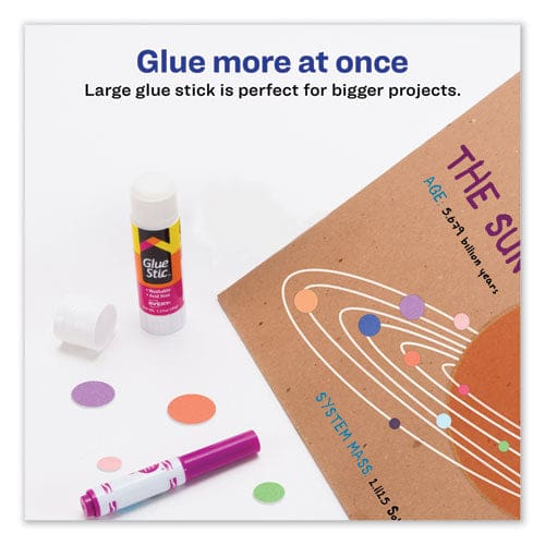 Avery Permanent Glue Stic 1.27 Oz Applies White Dries Clear - School Supplies - Avery®