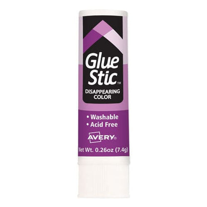 Avery Permanent Glue Stic Value Pack 0.26 Oz Applies Purple Dries Clear 6/pack - School Supplies - Avery®